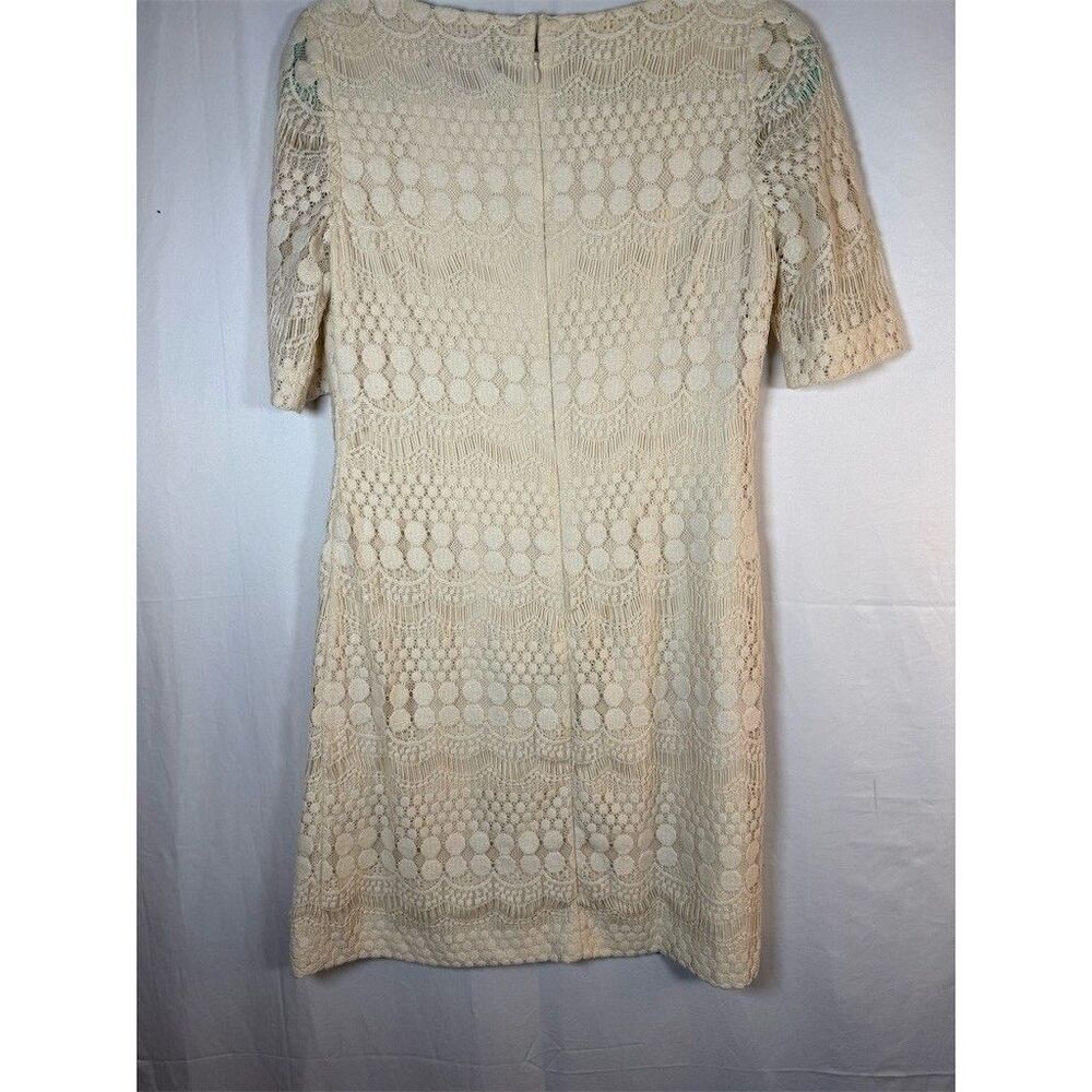 Jessica Howard Dress Womens Size 6 Ivory Lace Shift Sheath Knee Length - Picture 8 of 13